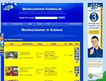 Tablet Screenshot of monteurzimmer-koblenz.de